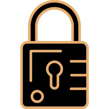 Kilidi aç. Web simgesi basit illüstrasyon