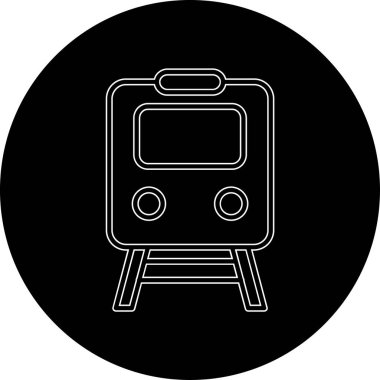 Bir bus simgesinin vektör illüstrasyonu