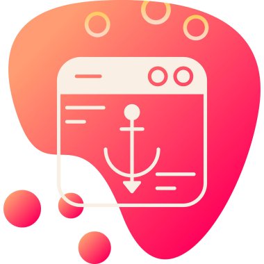 Çapa. Web simgesi basit illüstrasyon