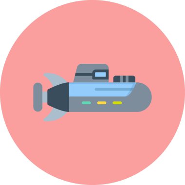 Denizaltı. Web simgesi basit illüstrasyon