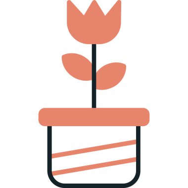 çiçek simgesi vektör illüstrasyonu