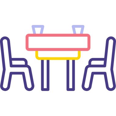 Bir sandalye simgesinin vektör illüstrasyonu