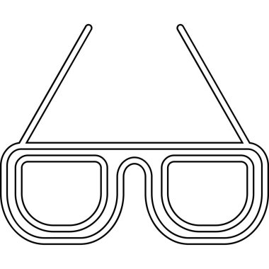 izole gözlük tasarım vektörü