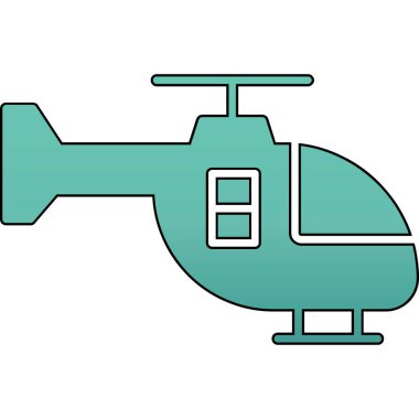 Helikopter ikonu. Web için helikopter vektör simgelerinin özet çizimi