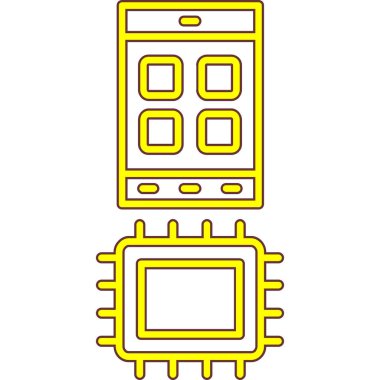 CPU kutsal kişilerin resmi, vektör çizim
