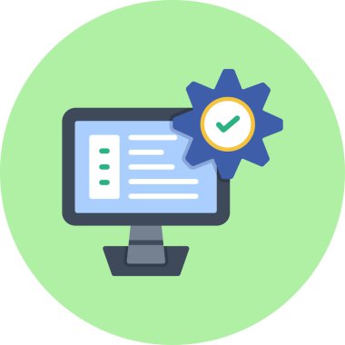 Bilgisayar. Web simgesi basit illüstrasyon