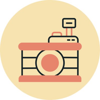 Kamera. Web simgesi basit illüstrasyon