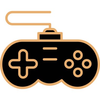 Gamepad simgesi. Web için oyun ad vektör simgelerinin basit illüstrasyonu