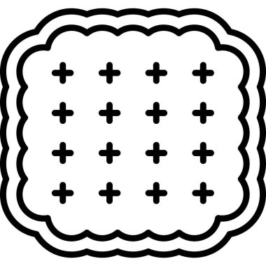 Bisküvi. Web simgesi basit illüstrasyon