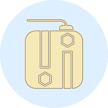 Bir bavul simgesinin vektör illüstrasyonu