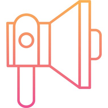 megafon simgesinin vektör illüstrasyonu