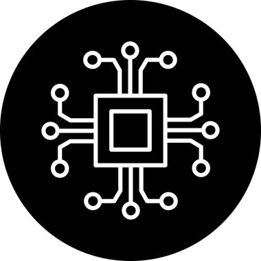 devre kartı simgesi vektör illüstrasyonu