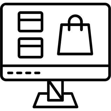 ecommerce alışveriş simgesi, vektör illüstrasyonu