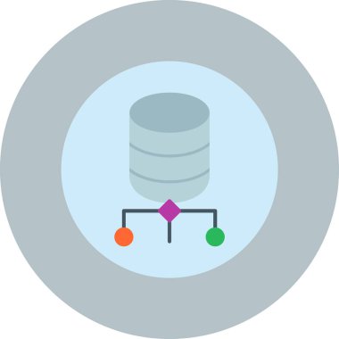 veri veritabanı sunucu simgesi düz biçimli