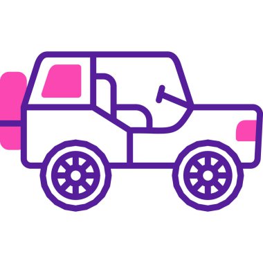 Araç kamyonu. Basit tasarım. vektör illüstrasyonu