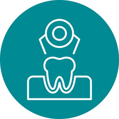 diş hekimi simge vektör çizim