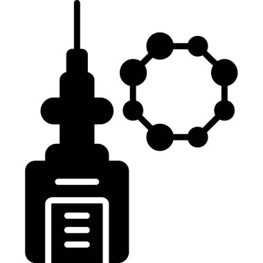 Enjeksiyon ikonu vektör illüstrasyonu
