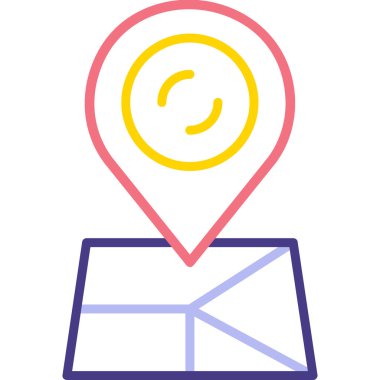 Harita konumu. Basit illüstrasyon