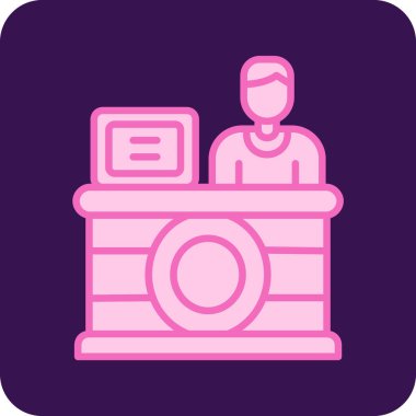 Dizüstü bilgisayarı olan bir kadının vektör çizimi