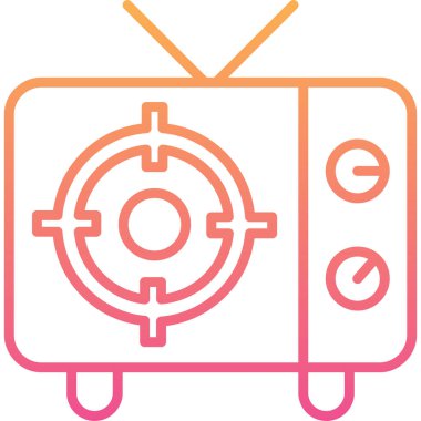 TV simgesi, vektör illüstrasyonu basit tasarım