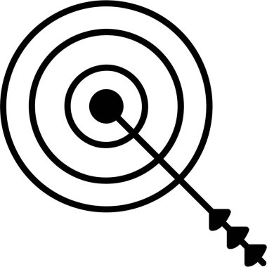 Hedef. Web simgesi basit illüstrasyon