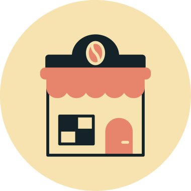 Dükkan. Web simgesi basit illüstrasyon