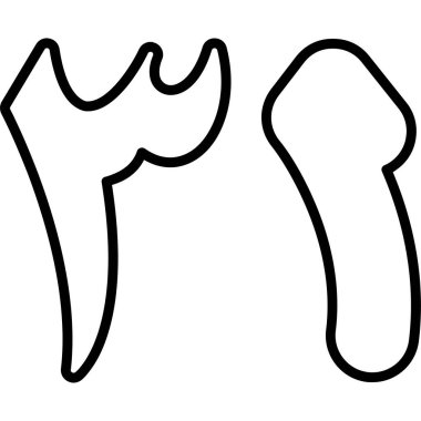 Kemik kemiği simgesi, taslak biçimi