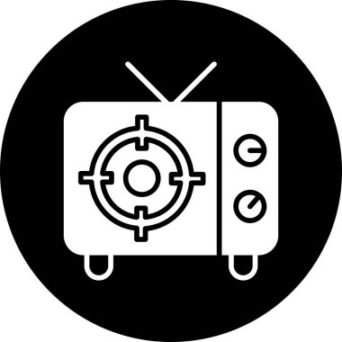 Televizyon. Web simgesi basit tasarım