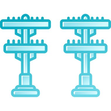 Mavi çizgi beyaz arkaplanda izole edilmiş barkod simgesini aştı. vektör.