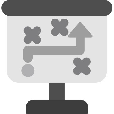 grafik sunum diyagramı simgesi düz biçimli