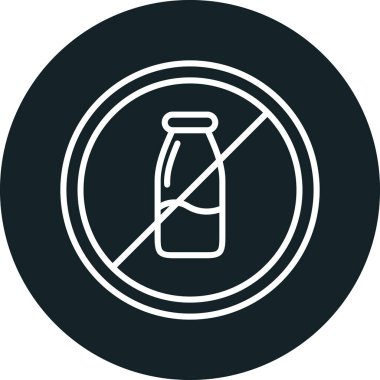 Şişe içecek ikonu ana hatlarıyla