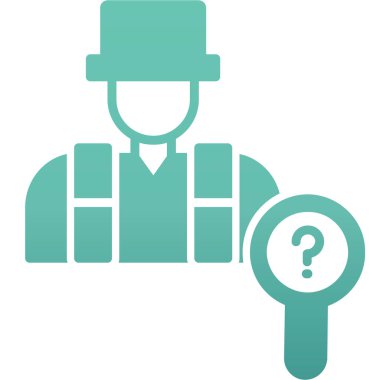 Dedektif vektör ikonu. düz biçim sembolü.