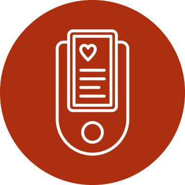 Cep telefonu simgesi, vektör illüstrasyonu