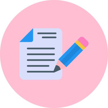 Kalem. Web simgesi basit illüstrasyon