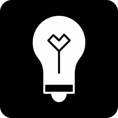 ampul simgesi, vektör illüstrasyonu siyah arkaplanda izole edildi