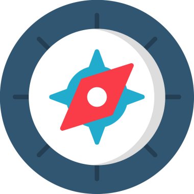 pusula simgesi, vektör illüstrasyonu