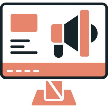 video. Web simgesi basit illüstrasyon