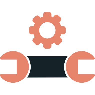 dişli düz vektör simgesi