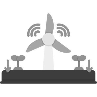 Tek izole çiçek simgesinin vektör illüstrasyonu