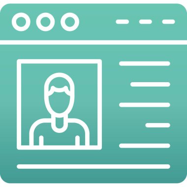 kimlik kartı vektör simgesi modern basit tasarım illüstrasyonu