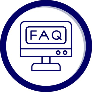 Faq metni olan ağ düğmesi