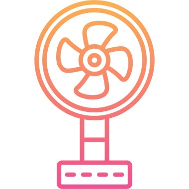 Fan modern simgesi, vektör illüstrasyonu