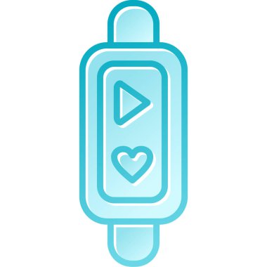 Kalp ikonu vektör illüstrasyonu