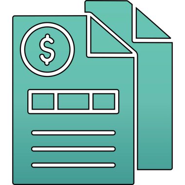 Dolar Belgesi. Basit illüstrasyon