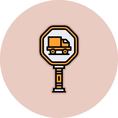 Kamyon. Web simgesi basit illüstrasyon