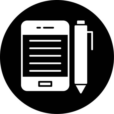 Cep telefonu simgesi, vektör illüstrasyonu