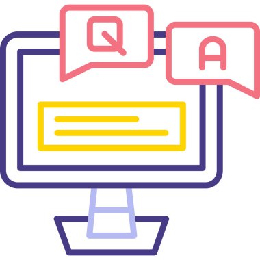 Konuş. Web simgesi basit illüstrasyon