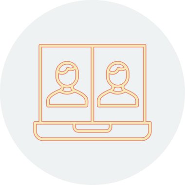 online meeting icon, vector illustration
