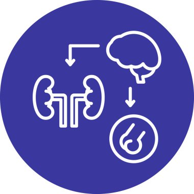 Böbrek simgesinin vektör çizimi