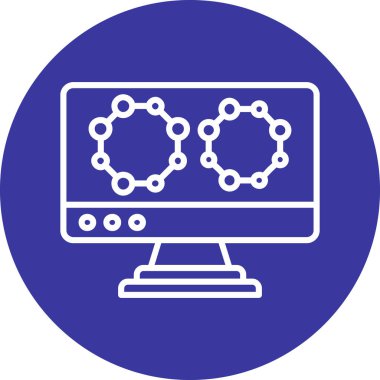 Bilgisayar. Web simgesi basit bir illüstrasyon. teknoloji vektör illüstrasyonu